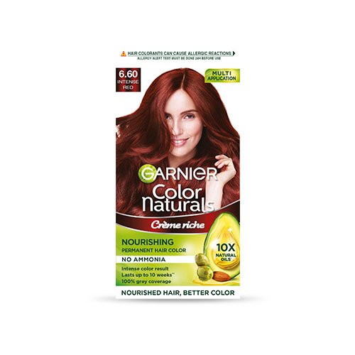 garnier color natural shade 6.60 intense red